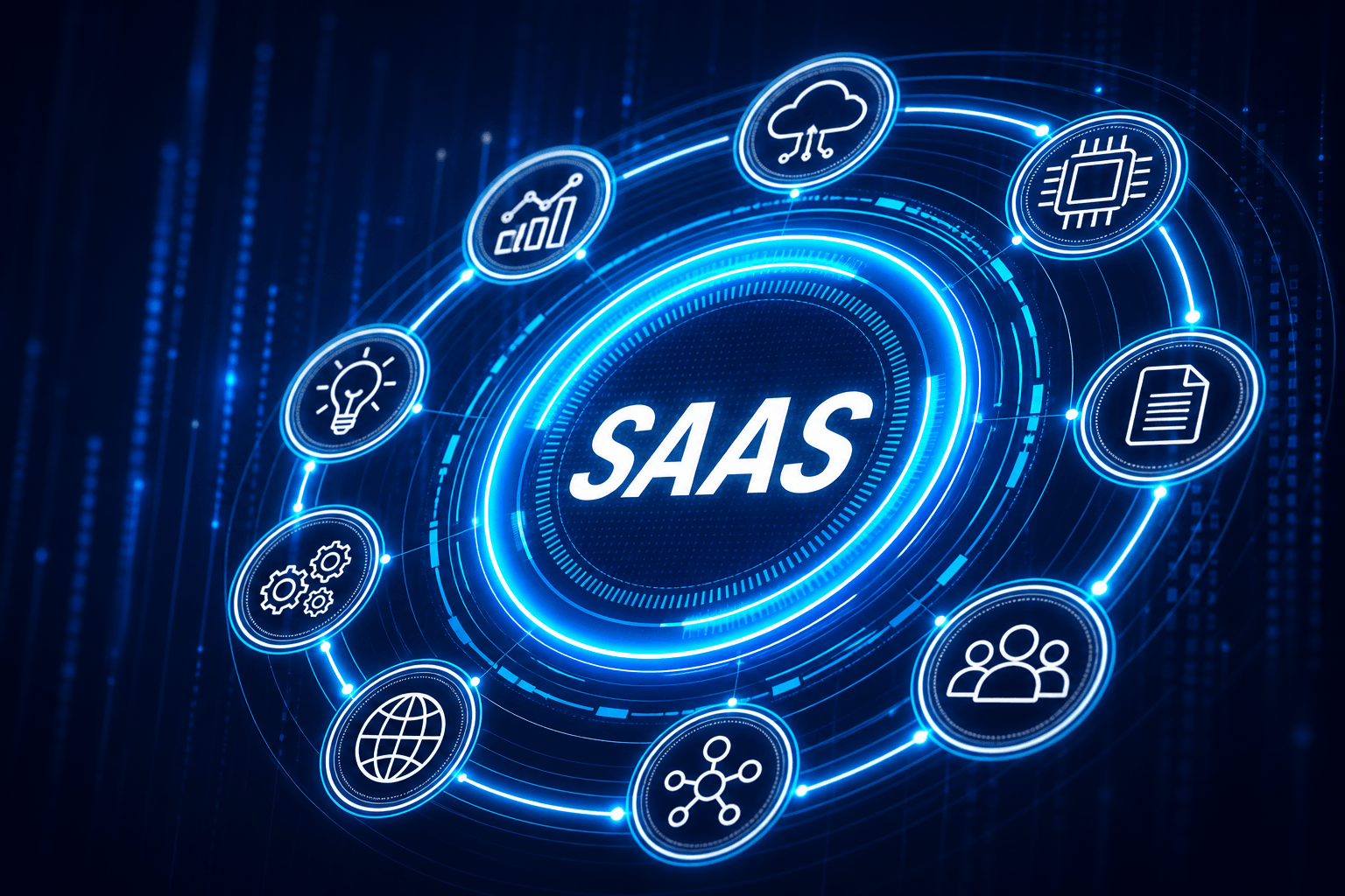 SaaS software development technology graphic